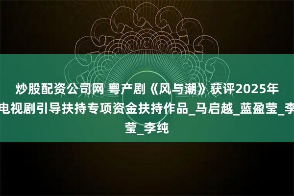 炒股配资公司网 粤产剧《风与潮》获评2025年度电视剧引导扶持专项资金扶持作品_马启越_蓝盈莹_李纯